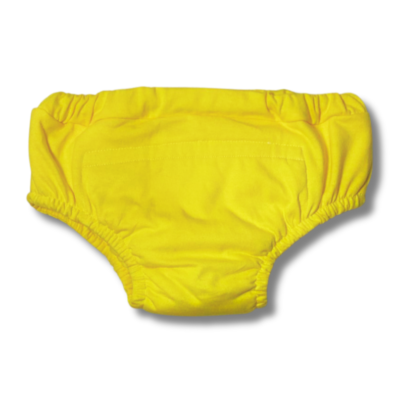 Cueca/ Calcinha Unissex de Desfralde Amarelo - Tam G - 13 a 16Kg