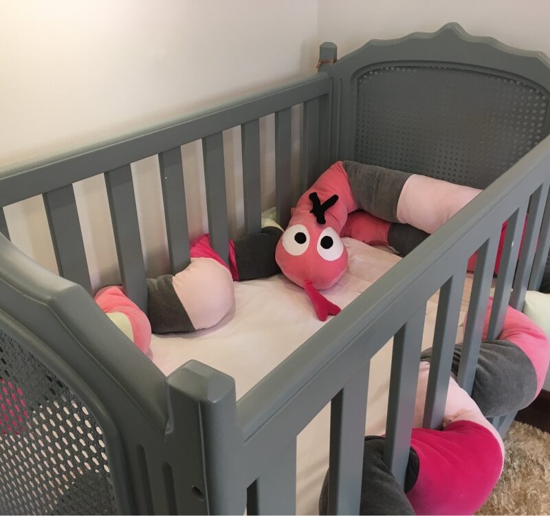 Cobra de Plush Multiuso Montessoriana Cabeça Rosa 5m
