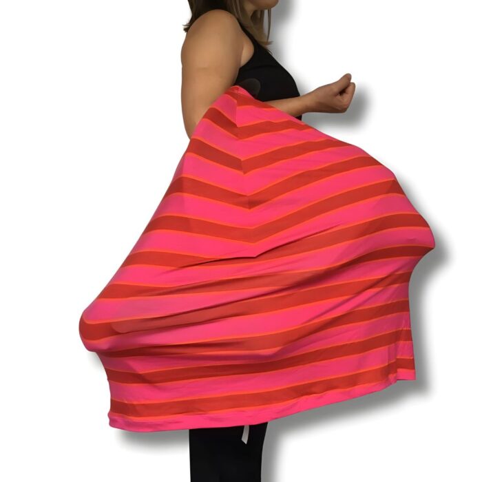 Capa multifuncional Listras Rosa para mamãe e bebê - 5 funções - Imagem 2