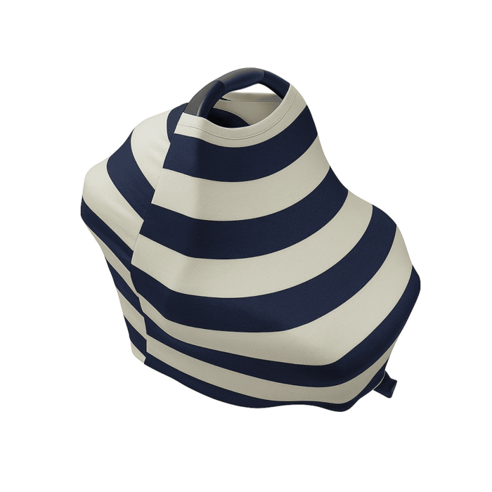 Capa multifuncional Azul e Branco para mamãe e bebê 5 funções