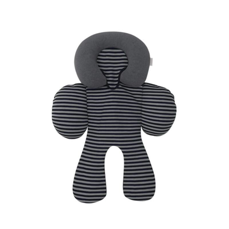 Redutor de Bebê Conforto e Carrinho Anjinho Listas P&B e Cinza