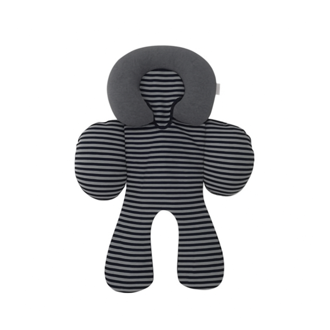 Redutor de Bebê Conforto e Carrinho Anjinho Listas P&B e Cinza