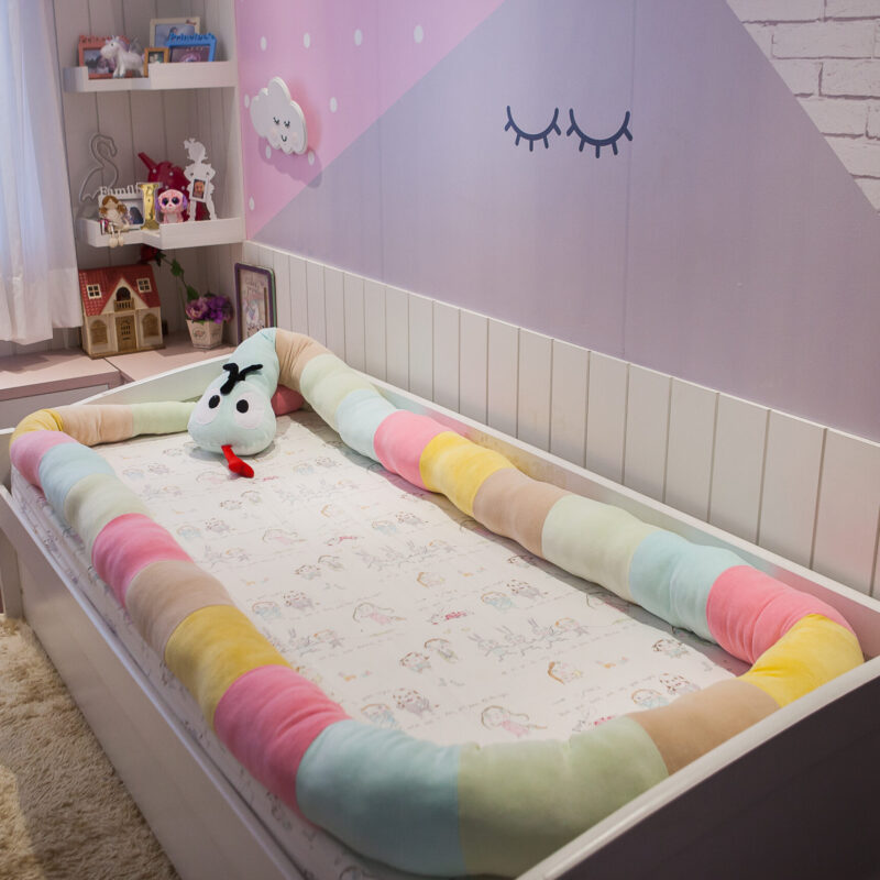 Cobra de Plush Multiuso Montessoriana Tons Pastéis 5m