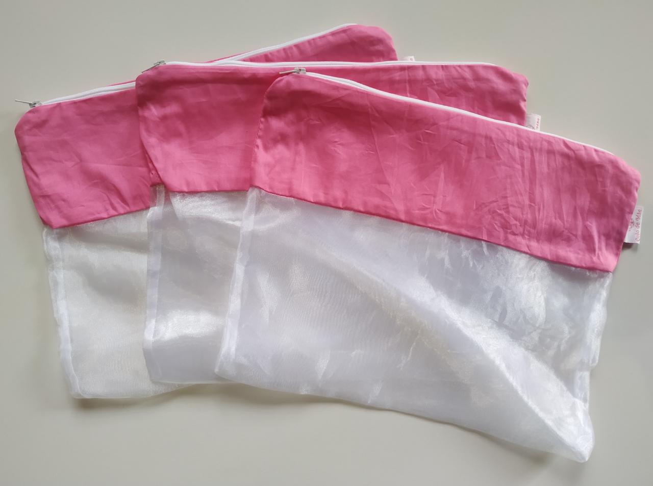 Saquinho Organizador de Roupas para maternidade – kit com 3 unidades Pink