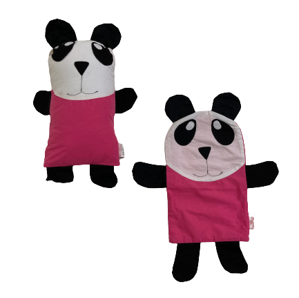 Kit Naninha de Panda Rosa com Capa Extra