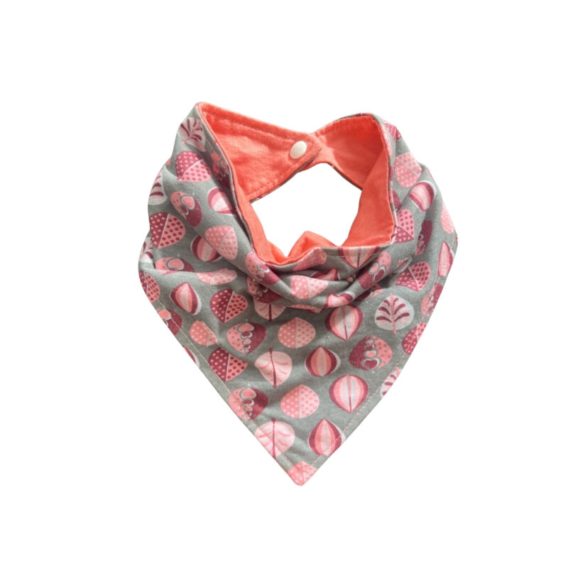 Babador Impermeável Bandana Folhas Dupla Face - Colo de Mãe