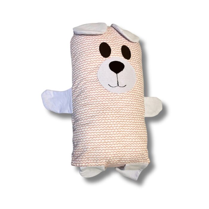 Kit Enxoval 2 Bem-vindo! Toalha de Banho com capuz Naninha Urso Babador e Manta Sensorial - Imagem 4