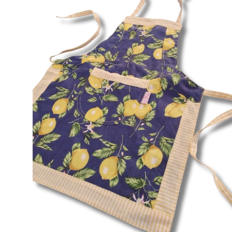 Avental Infantil Mestre Cuca Limão Siciliano Marinho