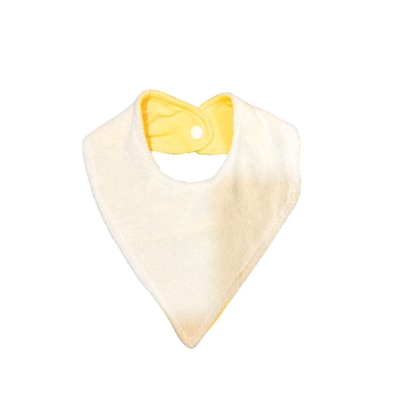 Babador Bandana Duplo Atoalhado Amarelo Costas (1)