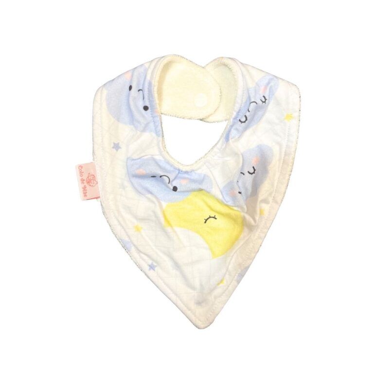 Babador Bandana Duplo Atoalhado Céu Colo de Mãe