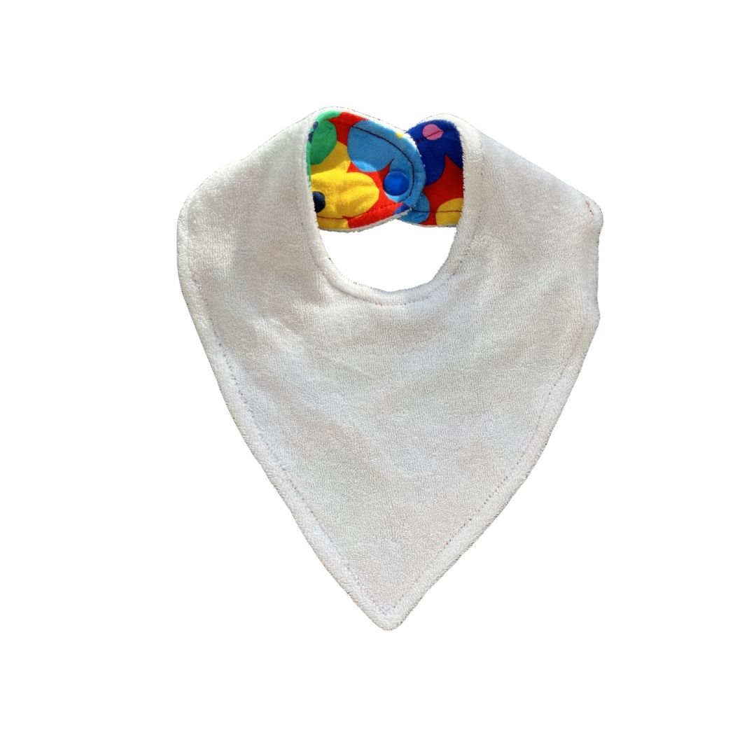 Babador Bandana Duplo Atoalhado Flores Colo de Mãe - Imagem 2