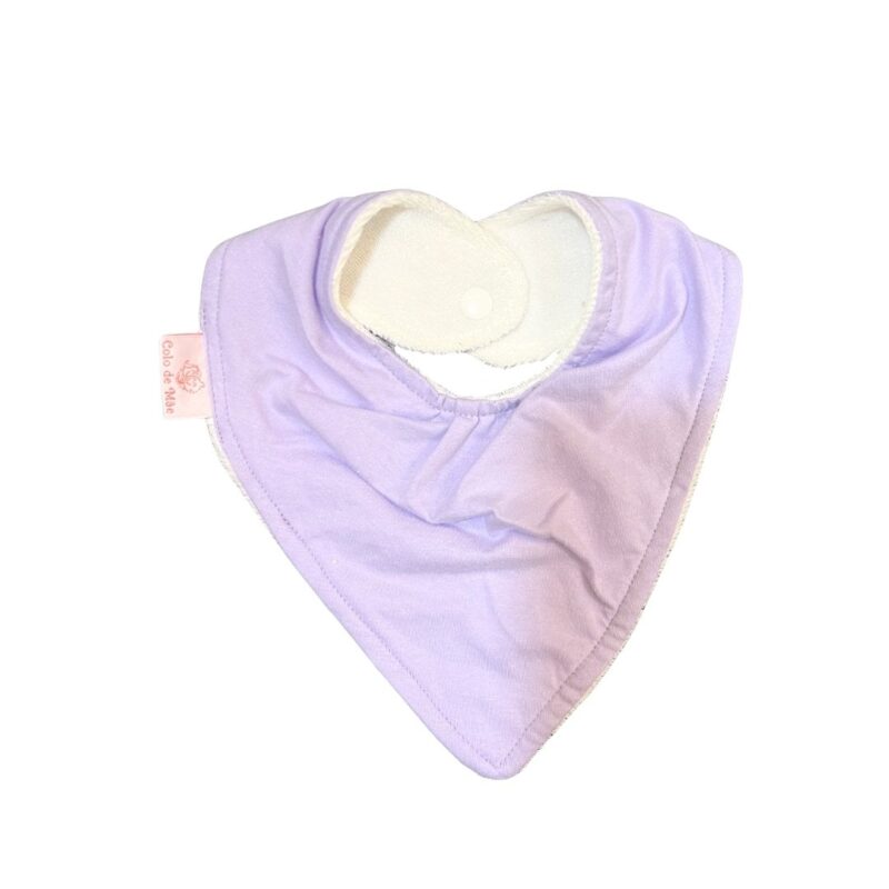 Babador Bandana Duplo Atoalhado Lilás Colo de Mãe