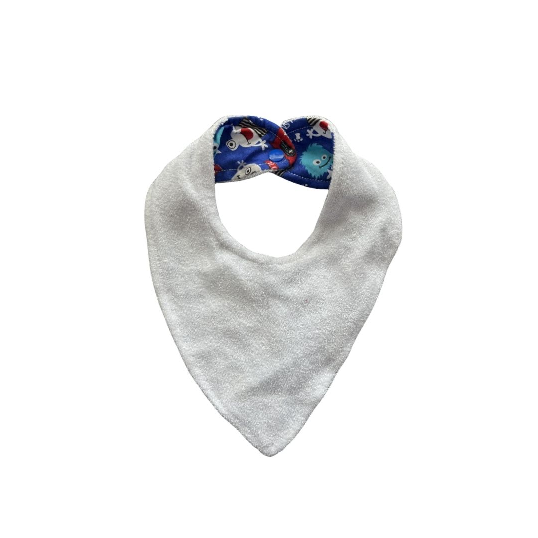 Babador Bandana Duplo Atoalhado Monstrinhos Colo de Mãe - Imagem 2